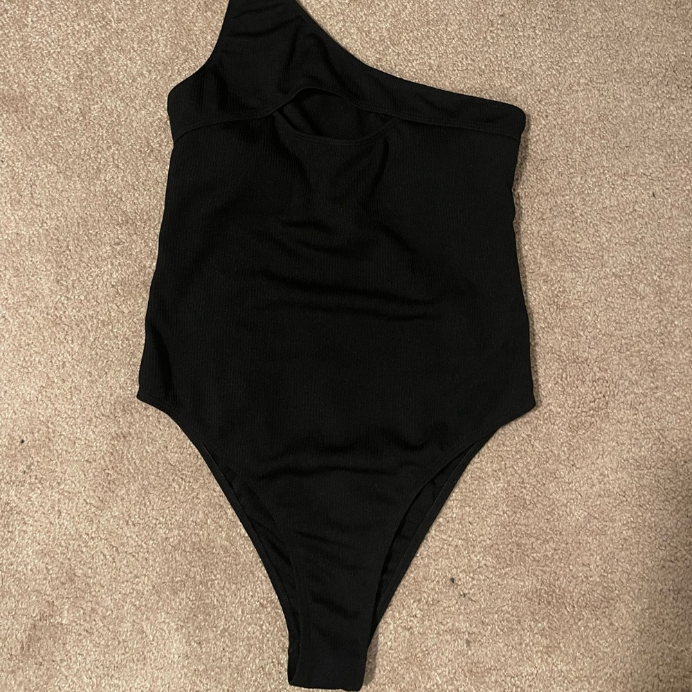 one piece off the shoulder SHEIN bathing suit